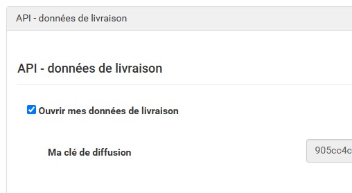 Screenshot API Livraison